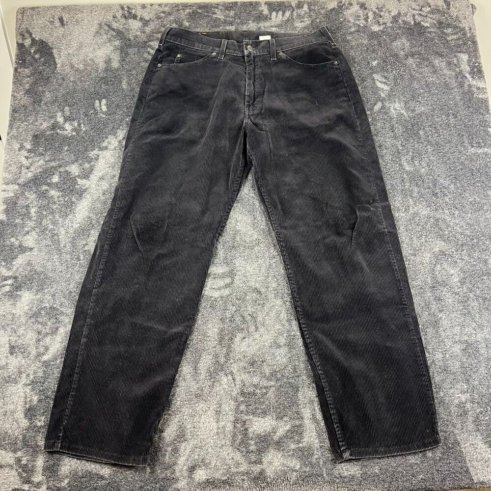 SOLD Vtg Levi's 565 Black Corduroy Loose Fit Wide Leg Jeans White Tab 33X32